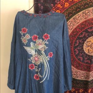 Banjara Brand Embroidered Jean Komono